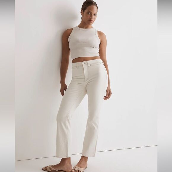 Madewell NWT Kick Out Crop Jeans Size 32 Mid Rise in Vintage Canvas - Picture 4 of 10